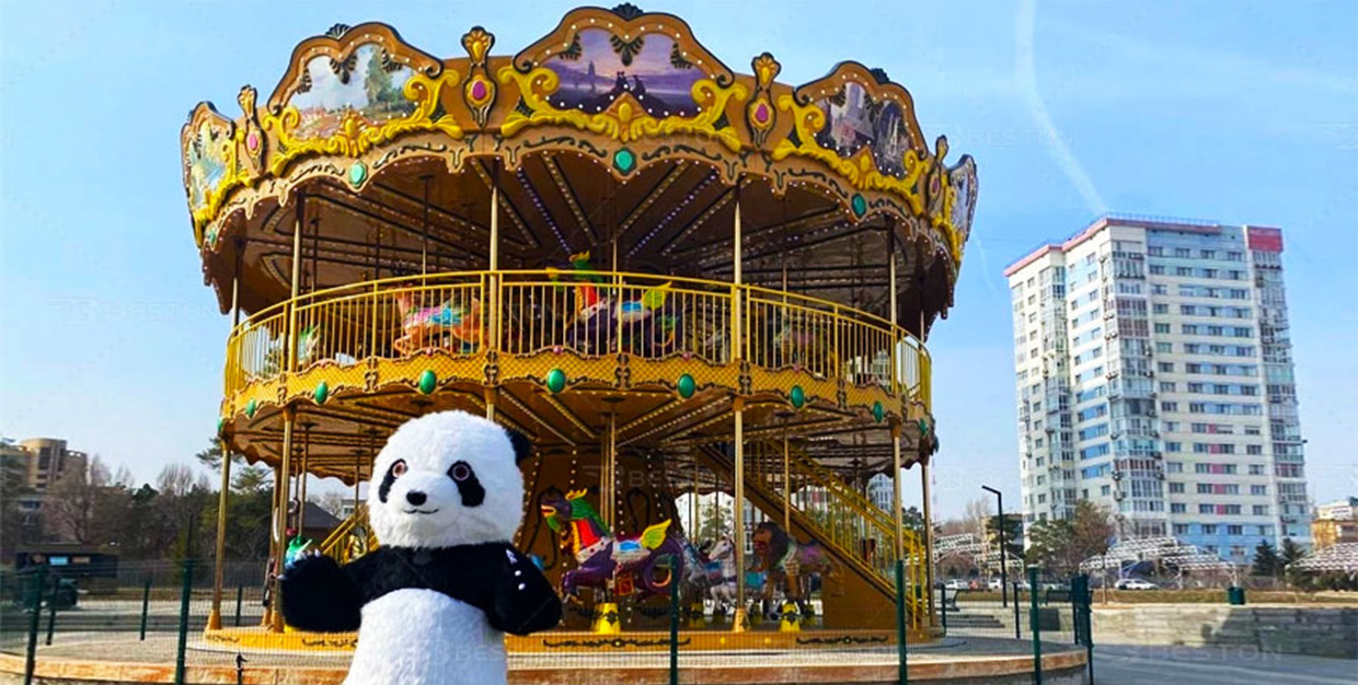 俄羅斯友誼公園雙層婚禮旋轉(zhuǎn)木馬設(shè)計(jì)